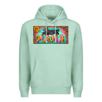 Seafoam mama with baby bear and leopard license plate Premium Hoodie - Artiststas