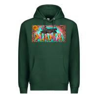 Sports Green mama with baby bear and leopard license plate Premium Hoodie - Artiststas