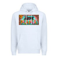White mama with baby bear and leopard license plate Premium Hoodie - Artiststas