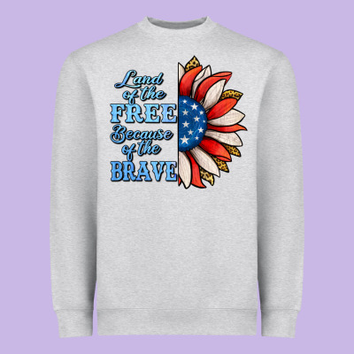 Patriotic Sunflower Heavyweight Sweatshirt Designed By Jasminsmagicworld
