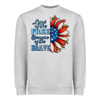 Heather Grey Patriotic Sunflower Heavyweight Sweatshirt - Jasminsmagicworld