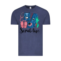 Vintage Denim Scrub Life Nurse Vintage Tee - LillyAllenDesigns