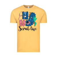 Vintage Mustard Scrub Life Nurse Vintage Tee - LillyAllenDesigns