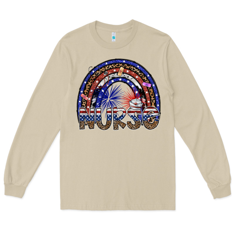 American Nurse Long Sleeve Tee by SublimationCraftShop | Teevron