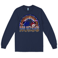 Navy american nurse Long Sleeve Tee - SublimationCraftShop