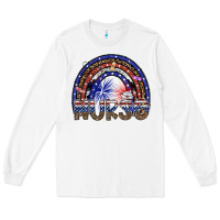 White american nurse Long Sleeve Tee - SublimationCraftShop