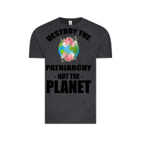 Vintage Black Destroy the patriarchy not the planet Vintage Tee - Bettercallsaul