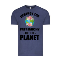 Vintage Denim Destroy the patriarchy not the planet Vintage Tee - Bettercallsaul