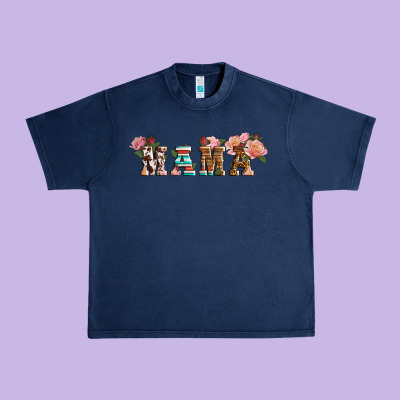 Western Mama Pink Roses Mother's Day Urban Heavy Tee Designed By Lillyallendesigns