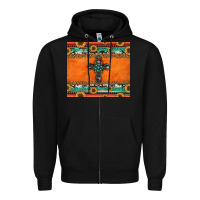 Black sunflowers cross aztec pattern Zipper Hoodie - Jasminsmagicworld