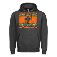 Charcoal Heather sunflowers cross aztec pattern Zipper Hoodie - Jasminsmagicworld