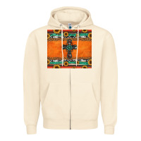 Sandshell sunflowers cross aztec pattern Zipper Hoodie - Jasminsmagicworld