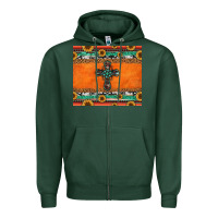 Sports Green sunflowers cross aztec pattern Zipper Hoodie - Jasminsmagicworld