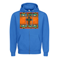 True Royal sunflowers cross aztec pattern Zipper Hoodie - Jasminsmagicworld