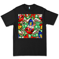 Black christmas coffee cups bell and candy cane with leopard and plaid Premium Tee - BundleAndBundleShop