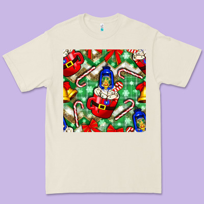 Christmas Coffee Cups Bell And Candy Cane With Leopard And Plaid Premium Tee Designed By Bundleandbundleshop