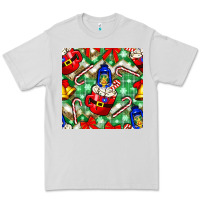 Dove Grey christmas coffee cups bell and candy cane with leopard and plaid Premium Tee - BundleAndBundleShop