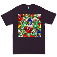 Plum christmas coffee cups bell and candy cane with leopard and plaid Premium Tee - BundleAndBundleShop