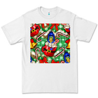 White christmas coffee cups bell and candy cane with leopard and plaid Premium Tee - BundleAndBundleShop