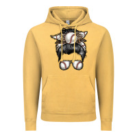 Vintage Mustard baseball mom Vintage Hoodie - RacoonDesign