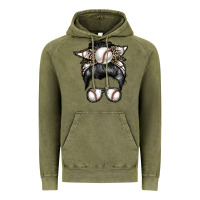 Vintage Olive baseball mom Vintage Hoodie - RacoonDesign