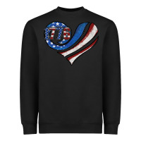 Black american flag heart Heavyweight Sweatshirt - Jasminsmagicworld