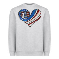Heather Grey american flag heart Heavyweight Sweatshirt - Jasminsmagicworld