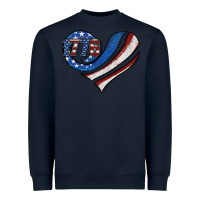 Navy american flag heart Heavyweight Sweatshirt - Jasminsmagicworld