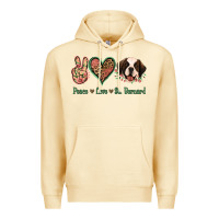 Pina Colada Peace Love St. Bernard Premium Hoodie - Jasminsmagicworld