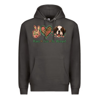 Smoke Peace Love St. Bernard Premium Hoodie - Jasminsmagicworld