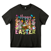 Asphalt Happy Easter bunnys Heavy Core Tee - OliviaCreatesArt