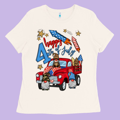 4th Of July Truck  1 Ladies Tee Designed By Bundleandbundleshop