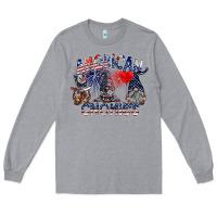 Heather Grey amerikan gnomies Long Sleeve Tee - SublimationCraftShop