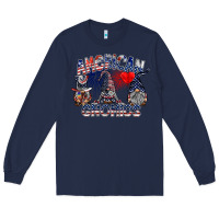 Navy amerikan gnomies Long Sleeve Tee - SublimationCraftShop