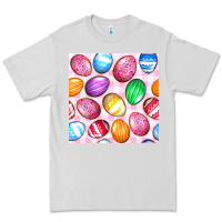 Dove Grey Easter Eggs Seamless Pattern Premium Tee - BundleAndBundleShop