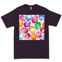 Plum Easter Eggs Seamless Pattern Premium Tee - BundleAndBundleShop