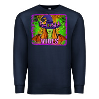 Navy bad witch vibes Premium Sweatshirt - Jasminsmagicworld
