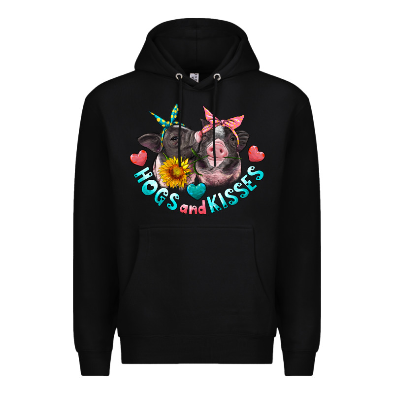Hogs And Kisses Pigs Premium Hoodie by Artiststas | Teevron