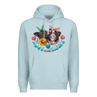 Blue Mist hogs and kisses pigs Premium Hoodie - Artiststas