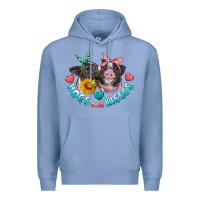 Colony Blue hogs and kisses pigs Premium Hoodie - Artiststas