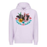 Lilac hogs and kisses pigs Premium Hoodie - Artiststas