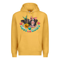 Mustard hogs and kisses pigs Premium Hoodie - Artiststas