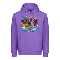 Purple hogs and kisses pigs Premium Hoodie - Artiststas