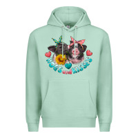 Seafoam hogs and kisses pigs Premium Hoodie - Artiststas