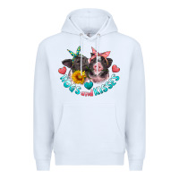 White hogs and kisses pigs Premium Hoodie - Artiststas