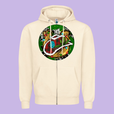 Cowboy Christmas Zipper Hoodie Designed By Ranaportraitstore