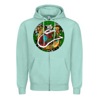 Seafoam Cowboy Christmas Zipper Hoodie - RanaPortraitStore