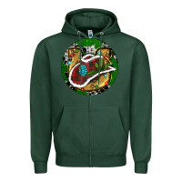 Sports Green Cowboy Christmas Zipper Hoodie - RanaPortraitStore