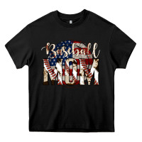 Black baseball mom Heavy Core Tee - Jasminsmagicworld