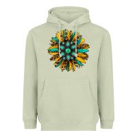 Matcha turquoise leopard sunflower Heavyweight Hoodie - Jasminsmagicworld